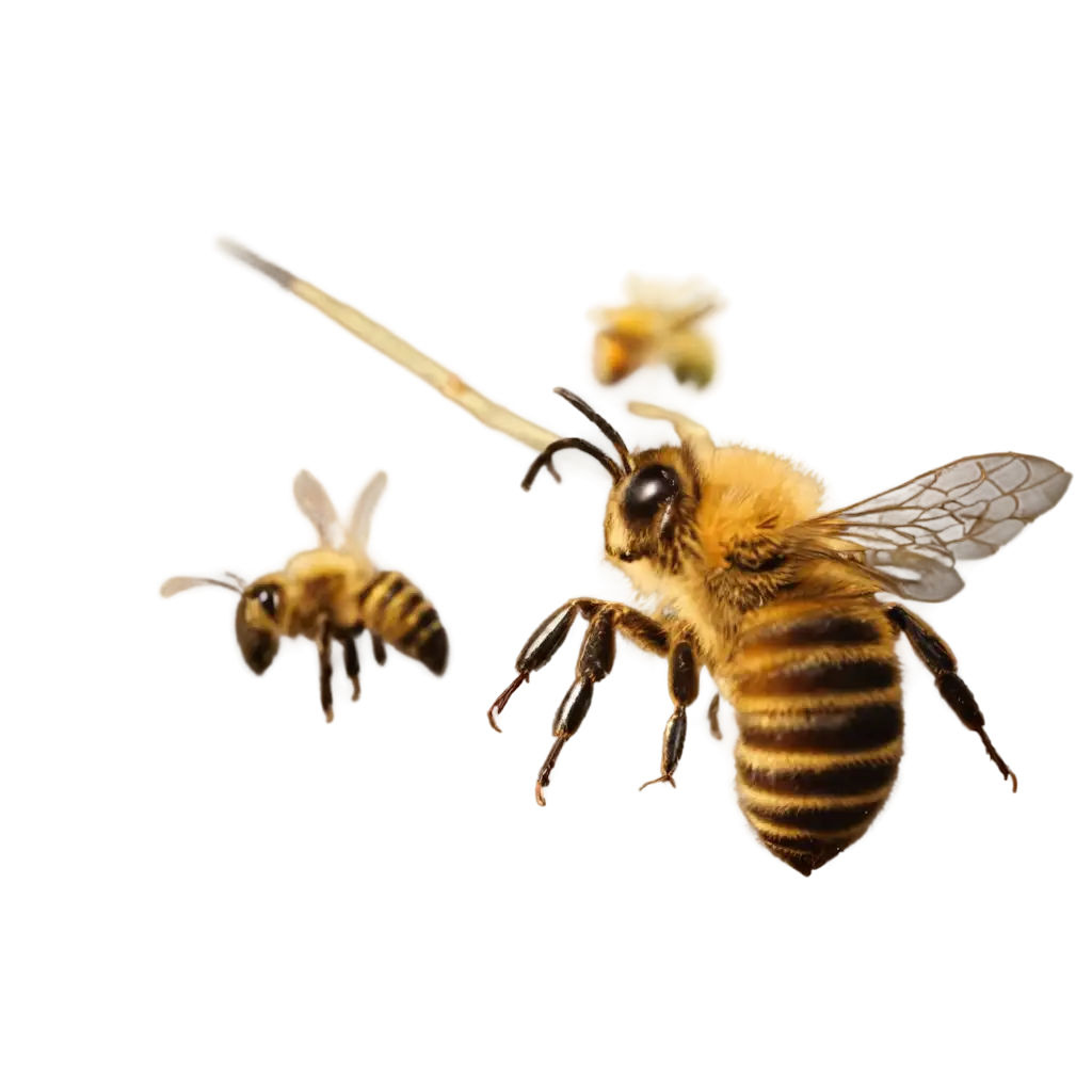 HighQuality-Honeybee-PNG-Image-Capturing-Natures-Pollinator