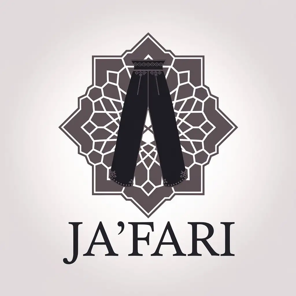 LOGO-Design-for-Jafari-Black-Womens-Trousers-Zangish-on-White-Background-with-Dark-Text