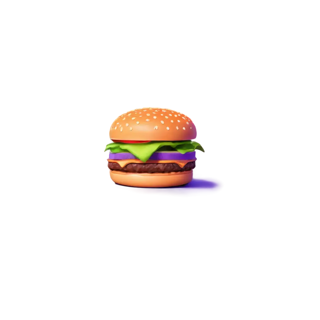 Vibrant-3D-Hamburger-Illustration-in-Purple-Tones-PNG-Format