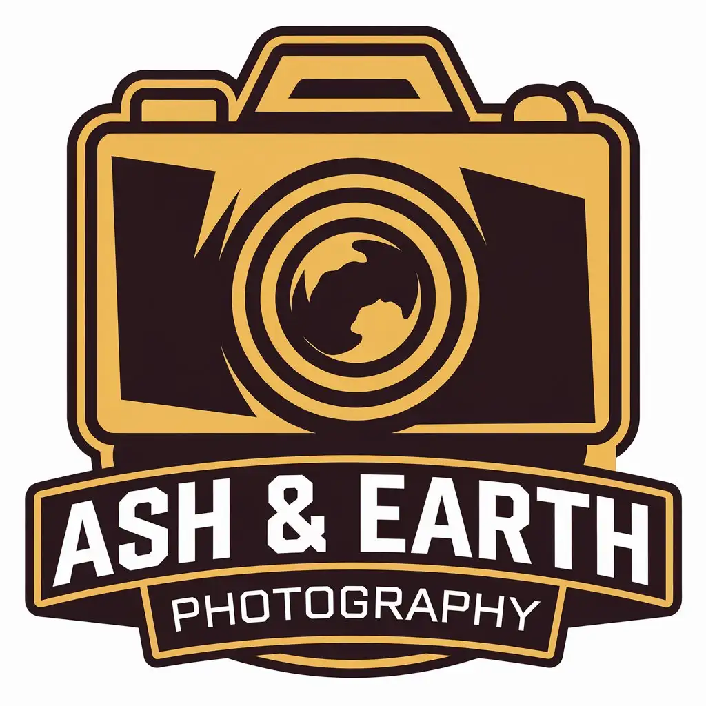 LOGO Design for Ash Earth Photography Elegant Camera Symbol in Vector Art