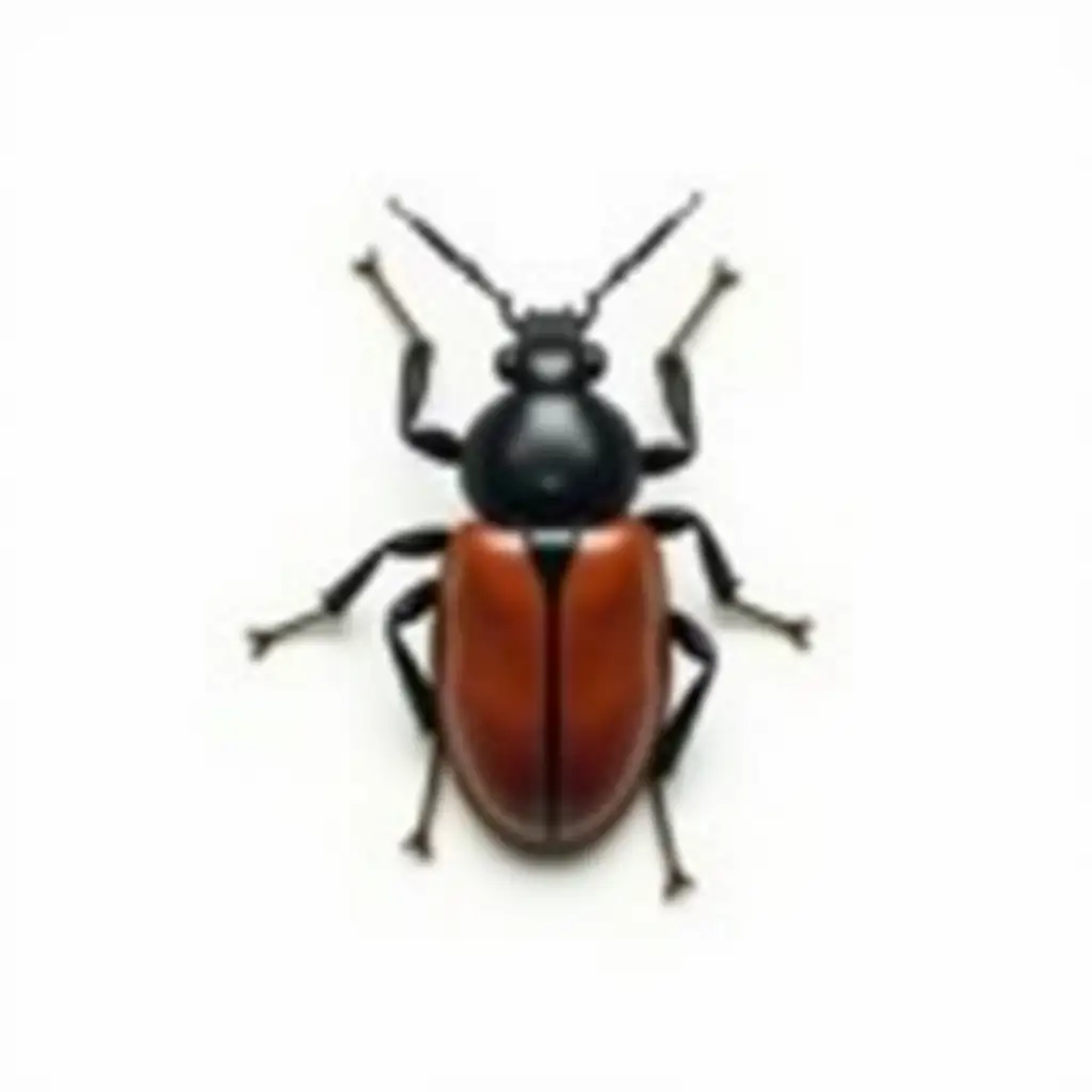 beetle on a white background