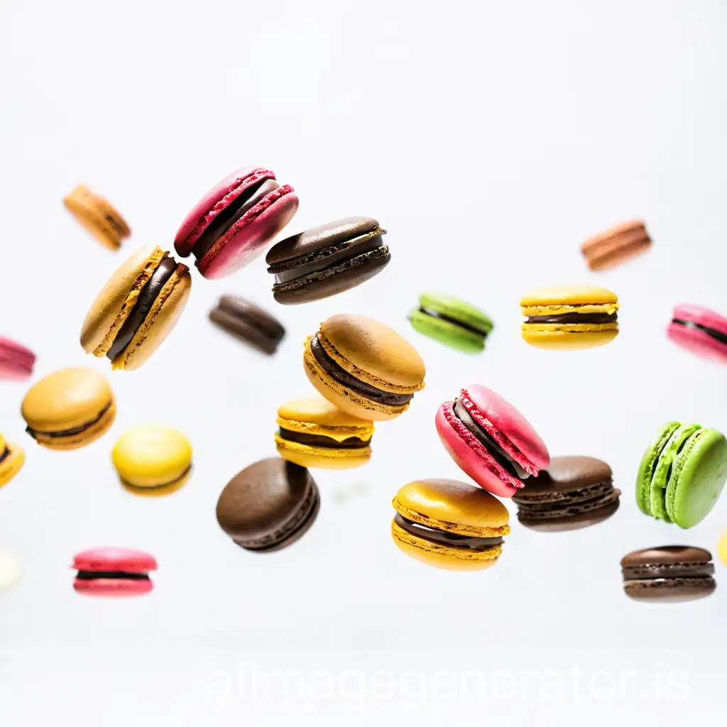 Flying-Macrons-in-a-Vibrant-Cafe-Scene