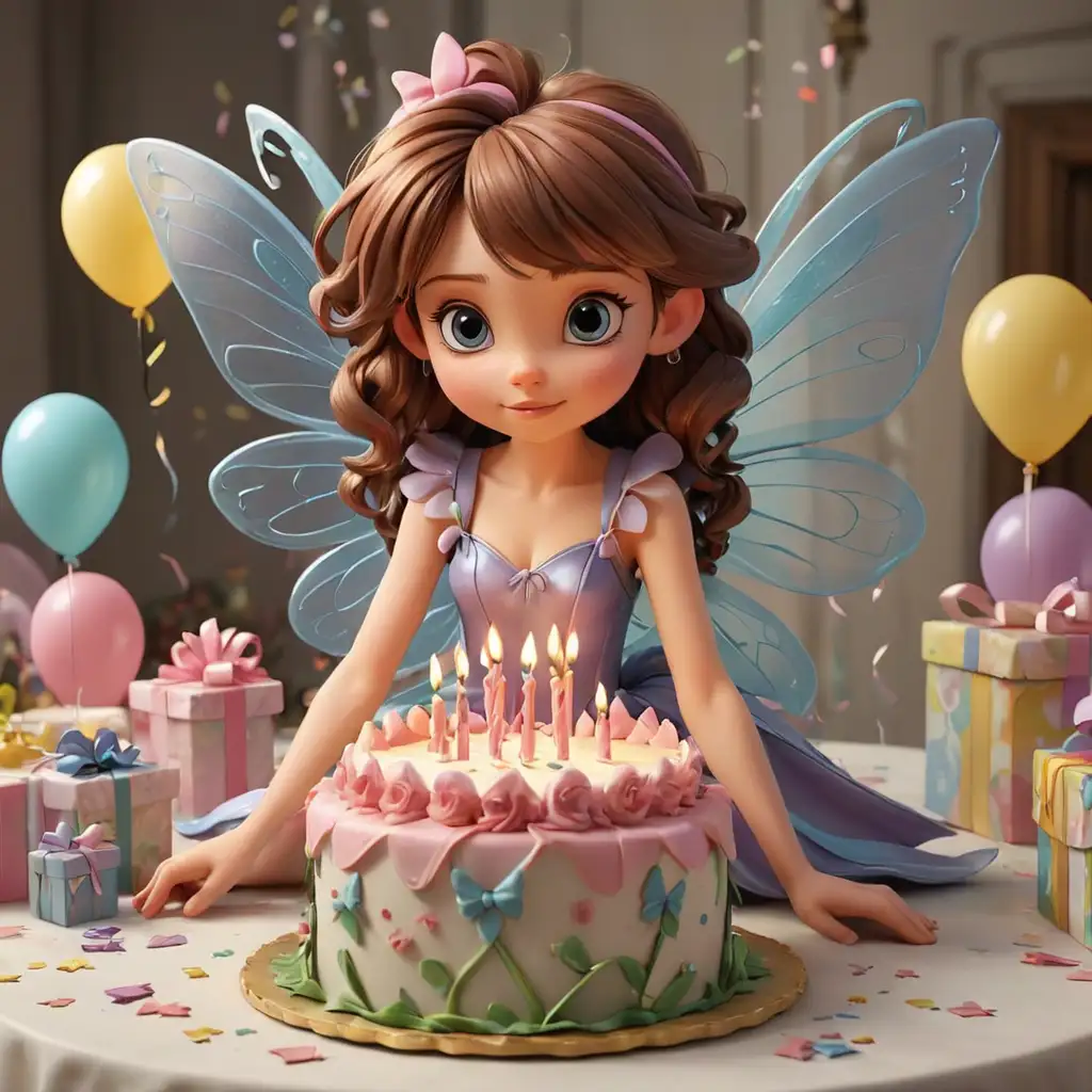 Festive Fairy Birthday Party with Wings and Gifts