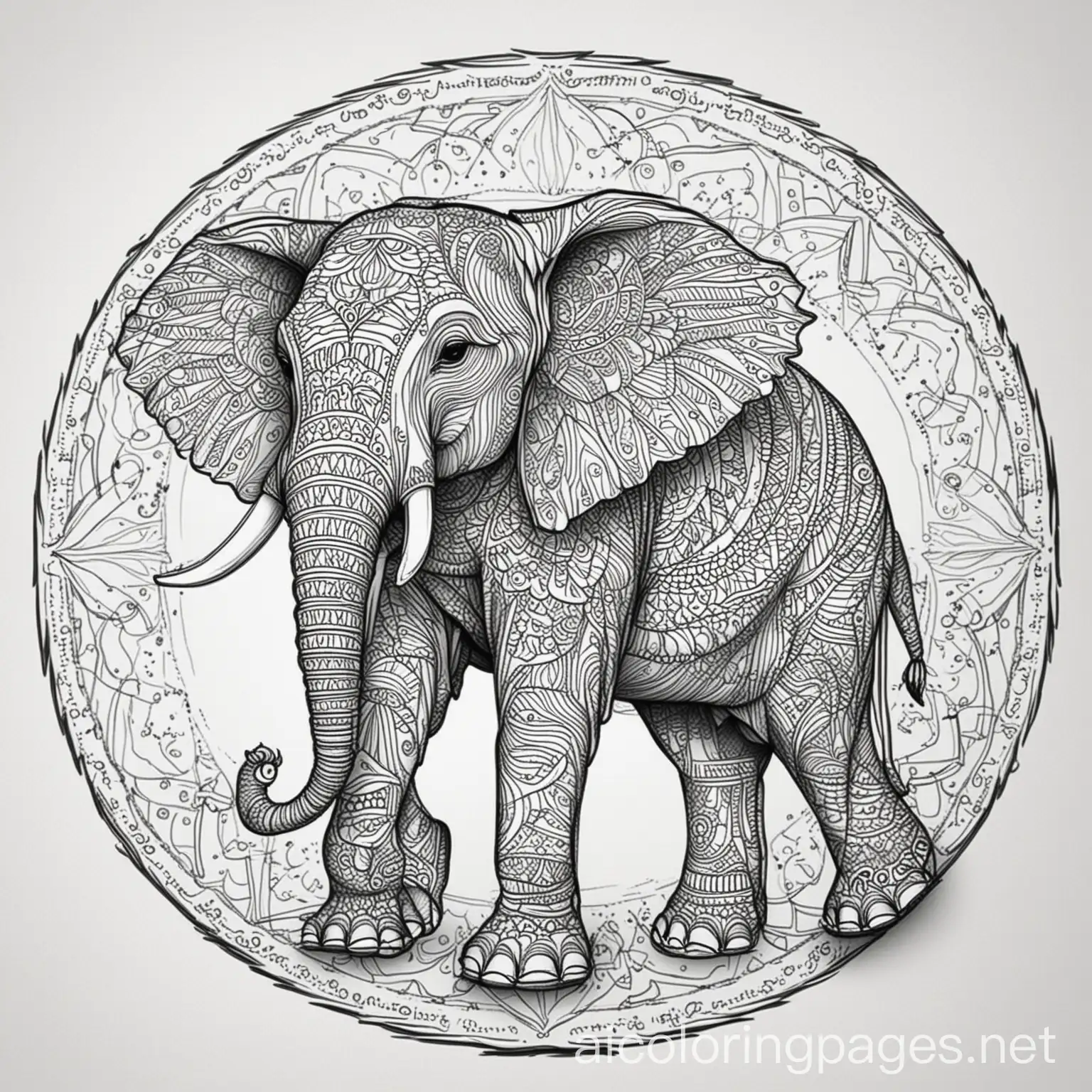Elephant-Mandala-Coloring-Page-with-Vivid-Patterns