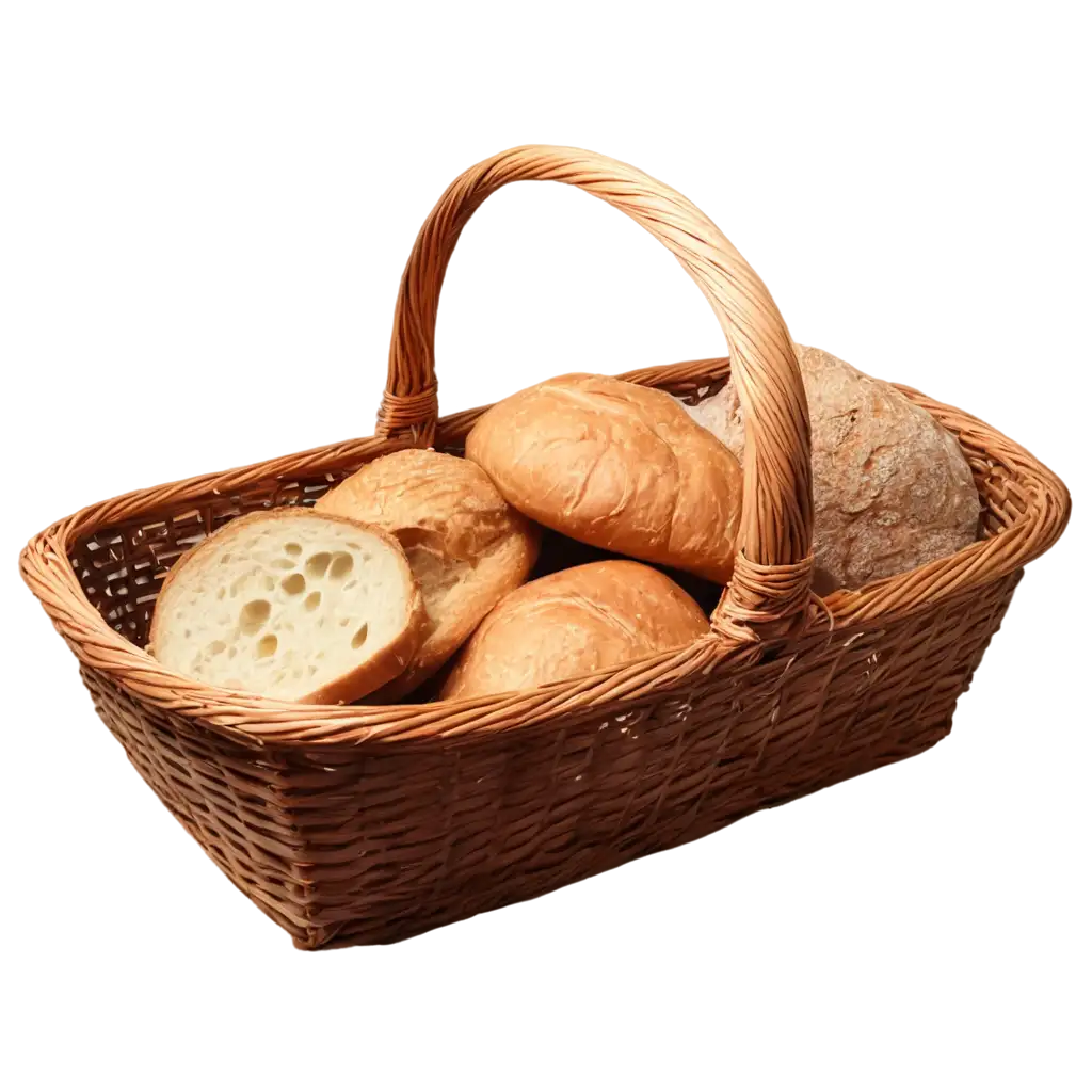 Basket-of-Typical-Italian-Bread-PNG-Image-HighQuality-and-Clear-Representation