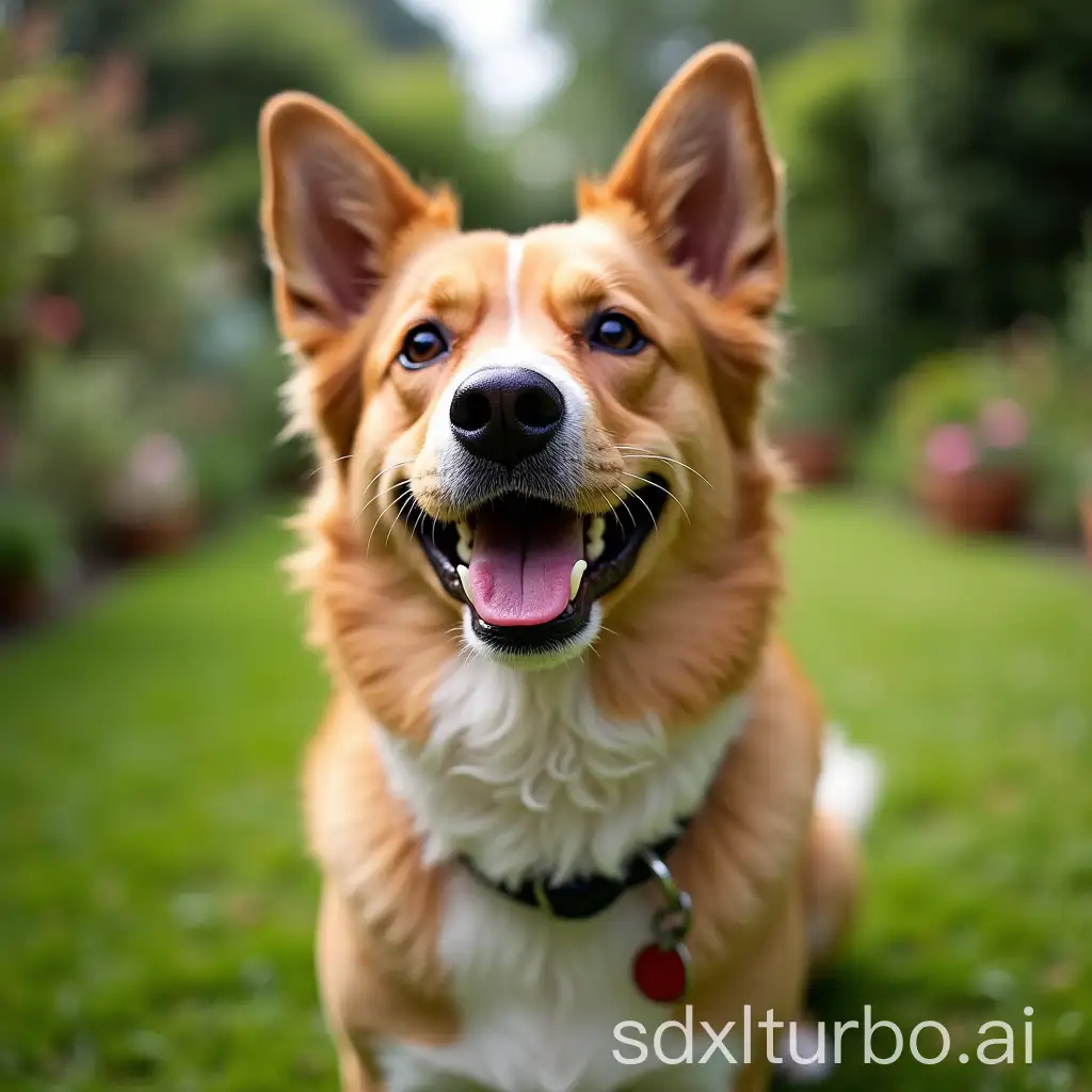 Joyful-Canine-Playtime-in-a-Lush-Garden