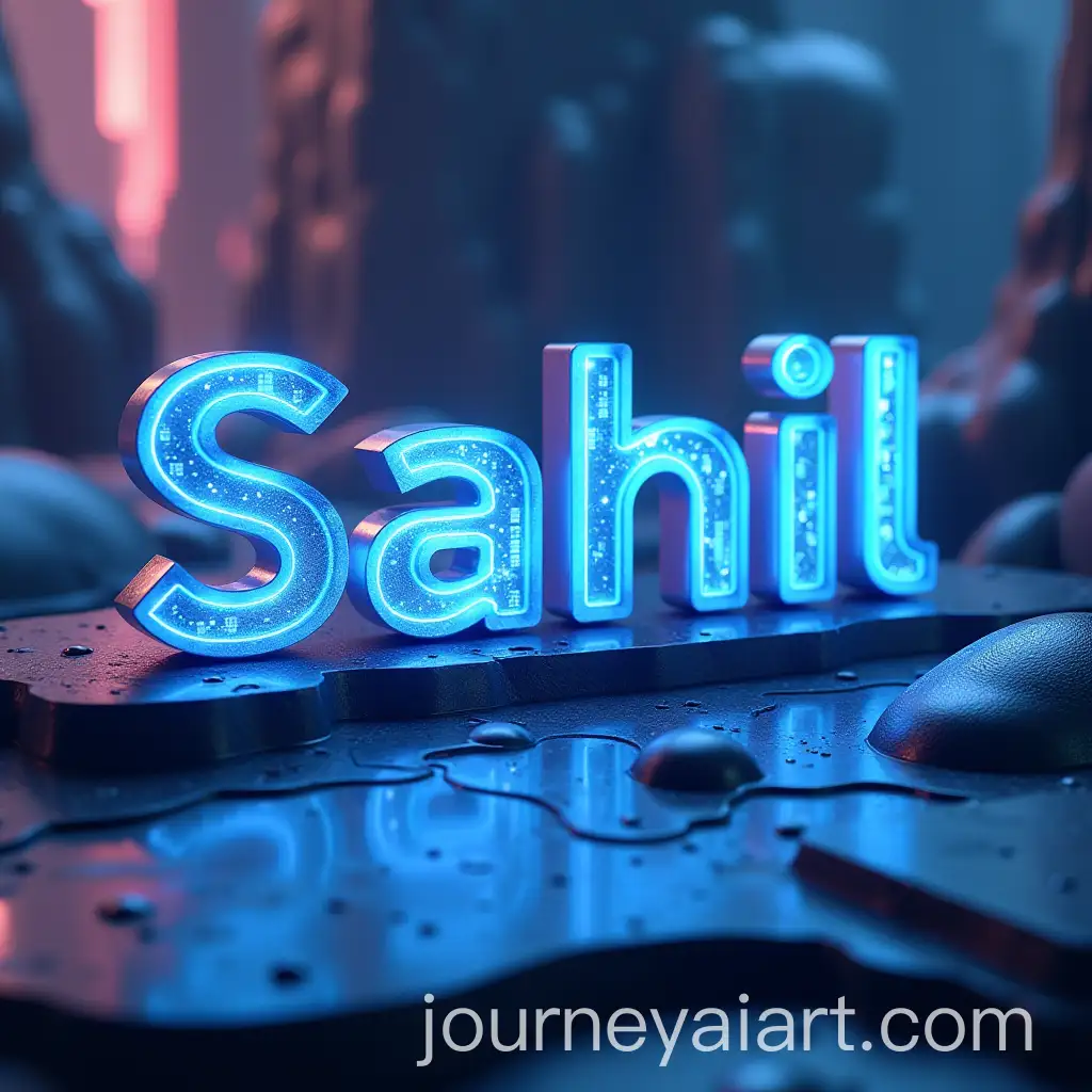 Futuristic-3D-Wallpaper-Design-Featuring-Sahil-in-HighTech-Metallic-Style
