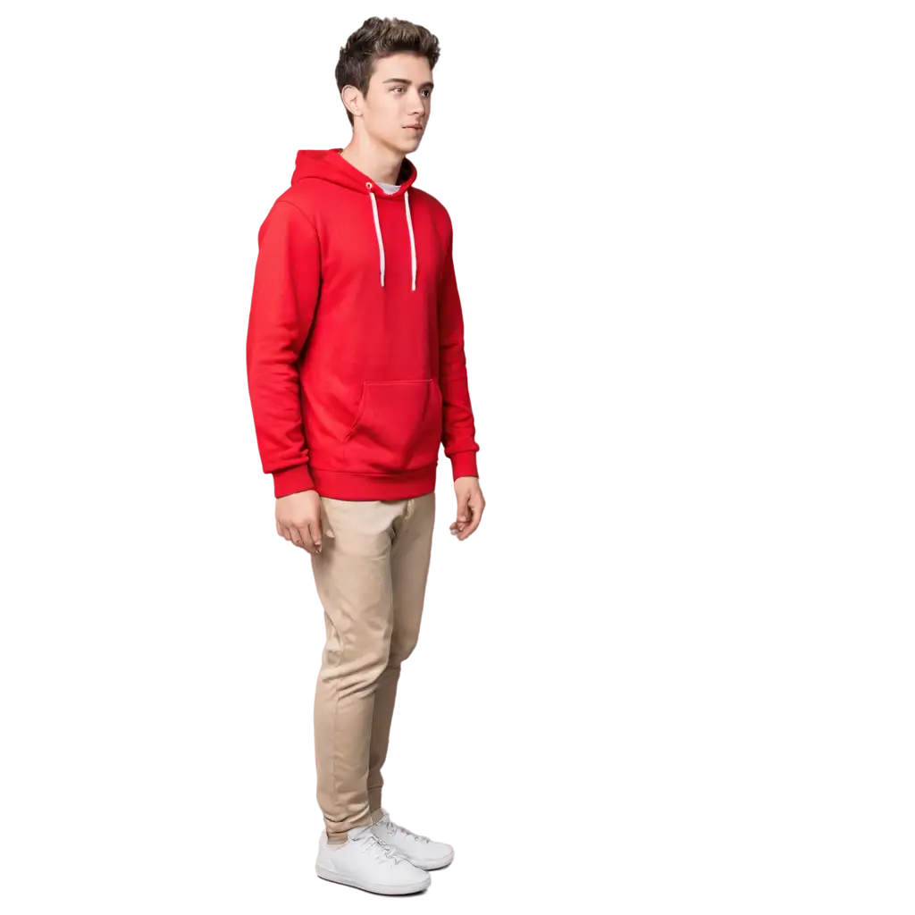 Young-Man-in-Red-Hoodie-PNG-Casual-Confident-and-Approachable-Image-for-Versatile-Use