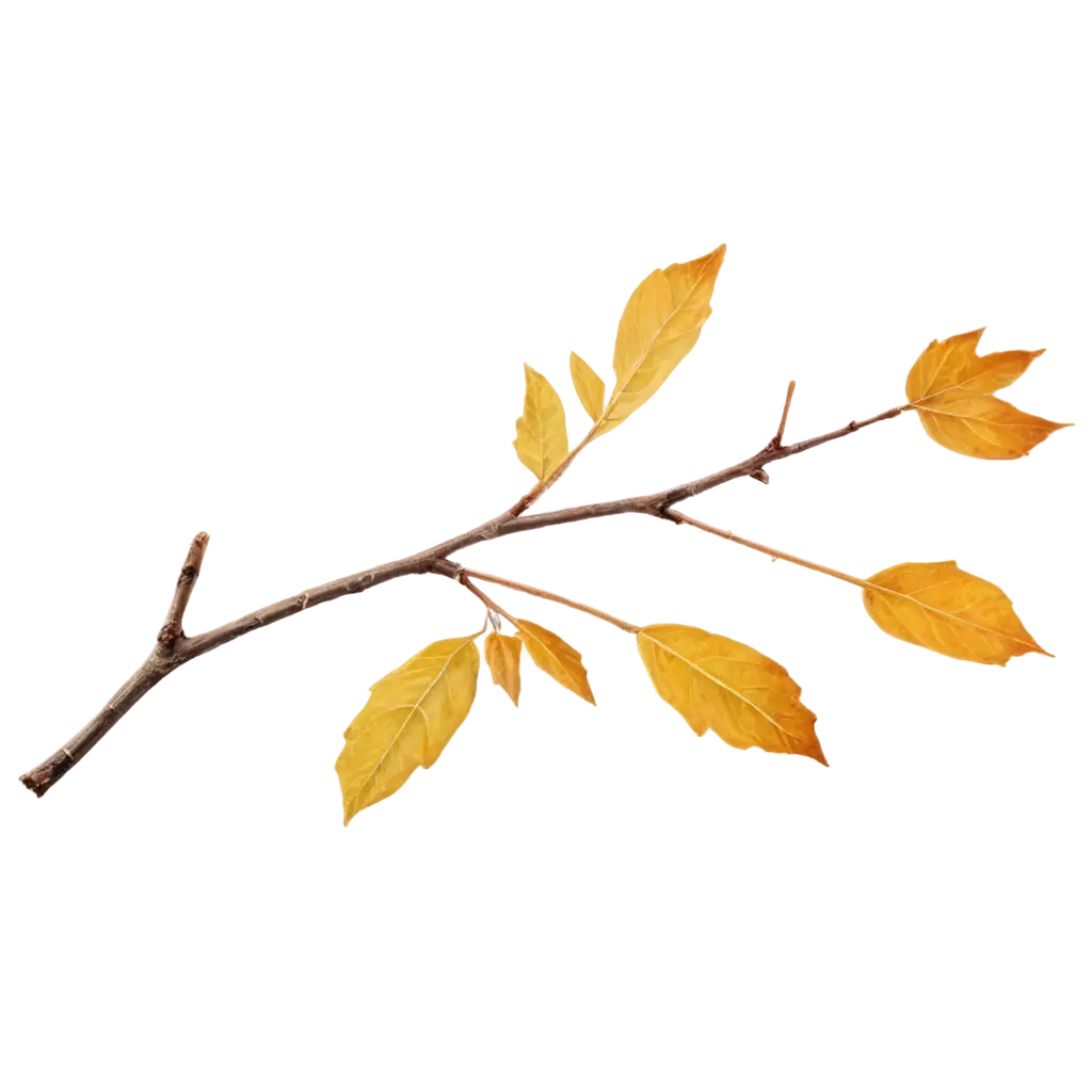 A twig with autumn leaves