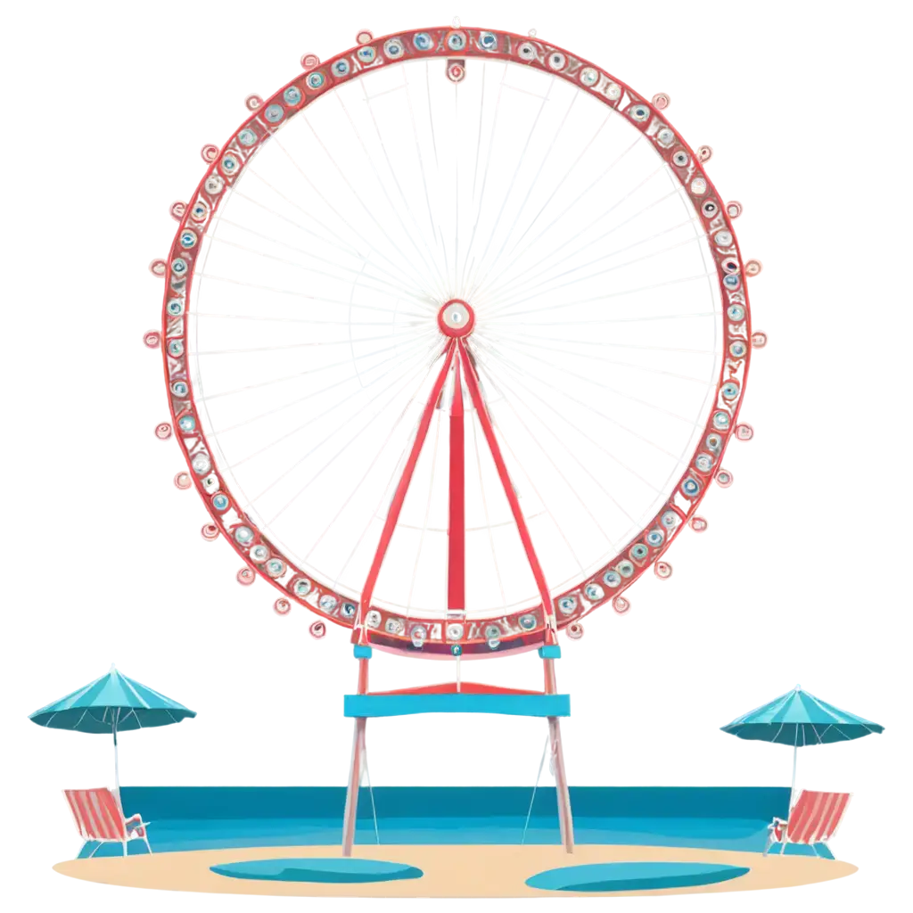 Giant-Ferris-Wheel-PNG-Image-London-Eye-Style-on-Beachfront-in-2D-Illustration