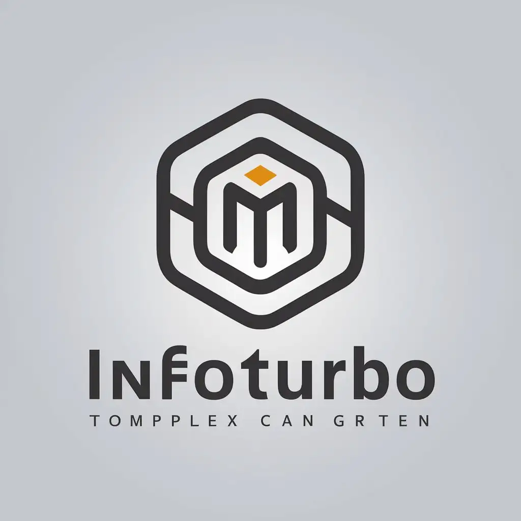 LOGO Design For InfoTurbo IT Symbol in Vector Style with Clear Background