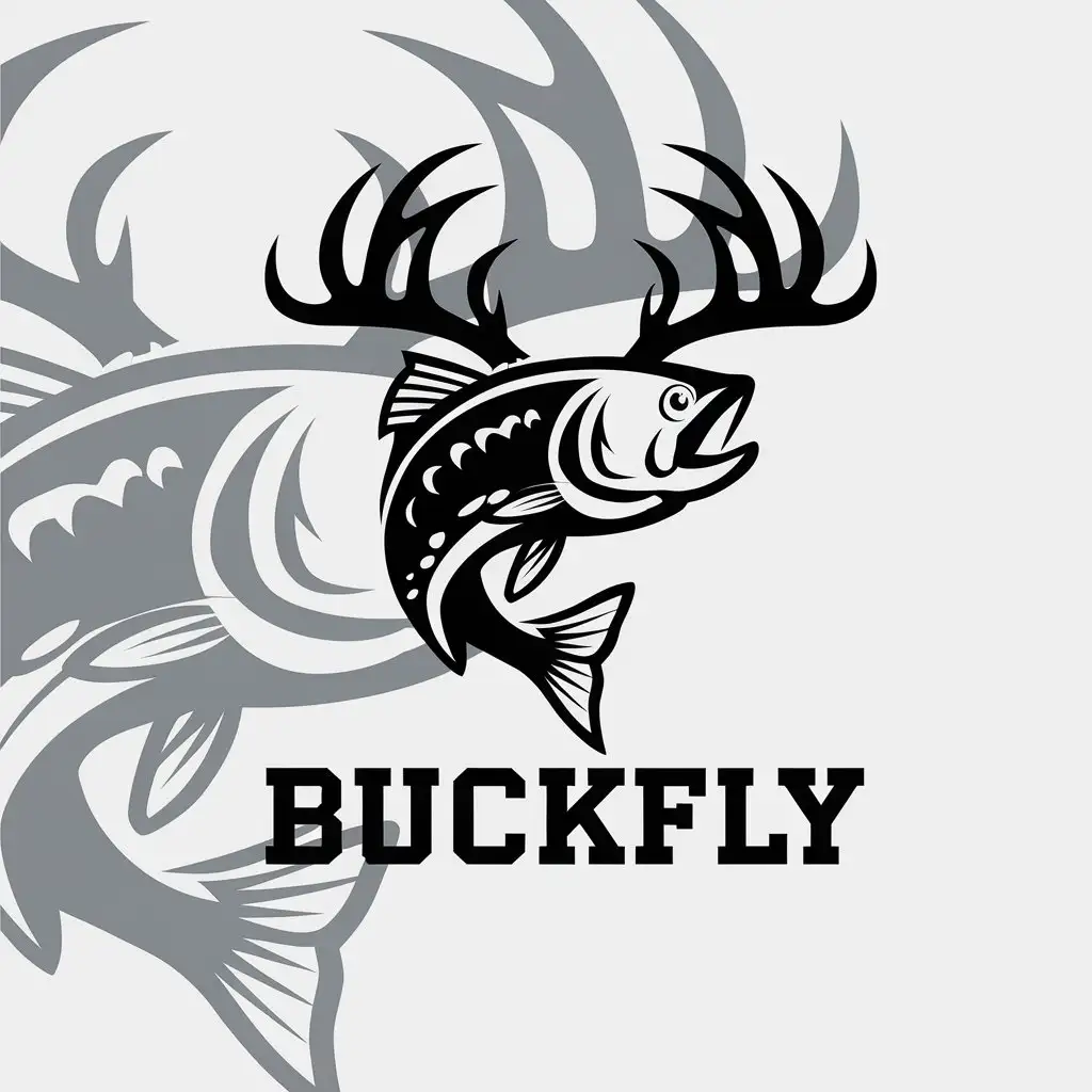 LOGO Design for Buckfly Outdoor Apparel Brand with Fishing and Hunting Theme