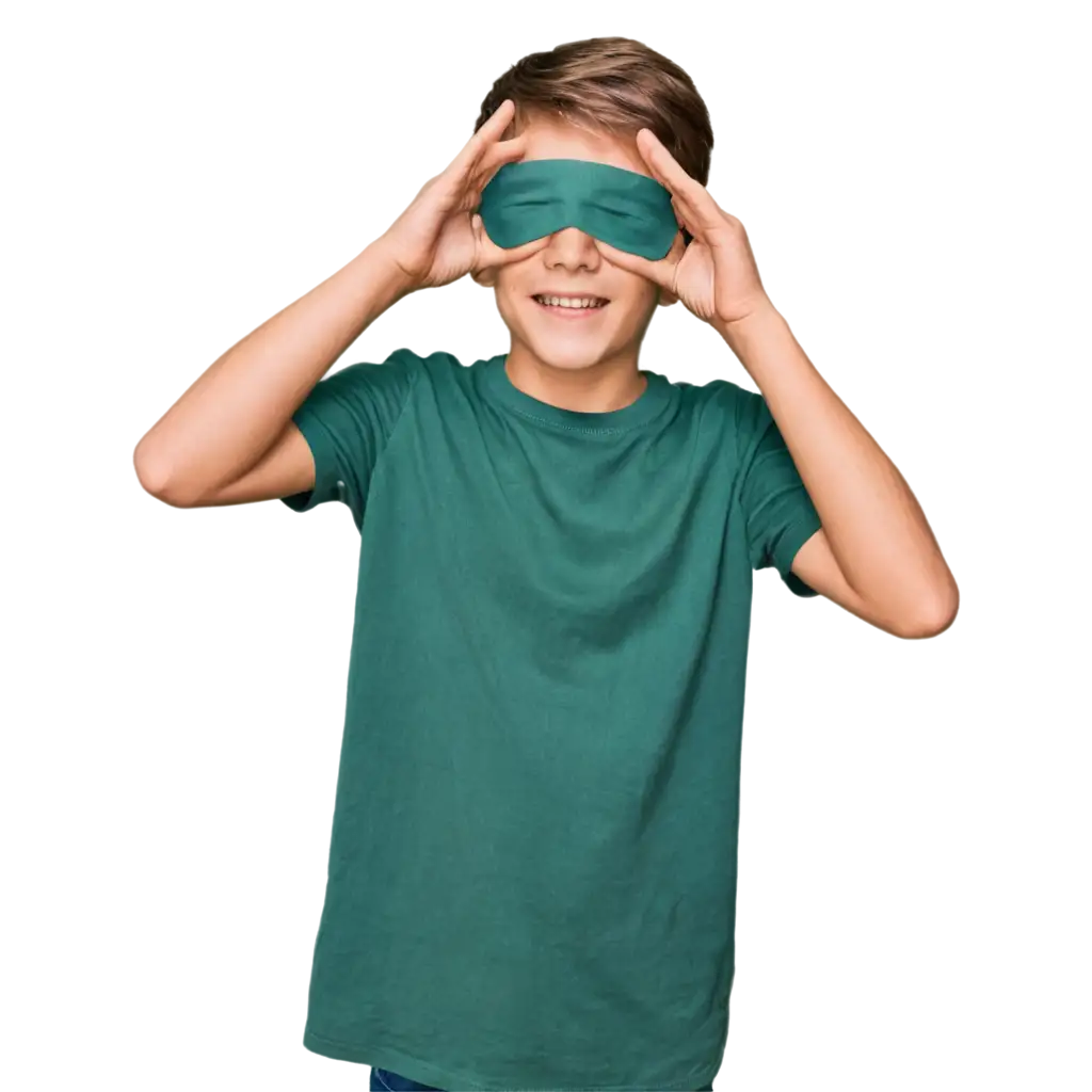 School-Kid-with-Cloth-Over-Eyes-PNG-Image-Ideal-for-Creative-and-Educational-Projects