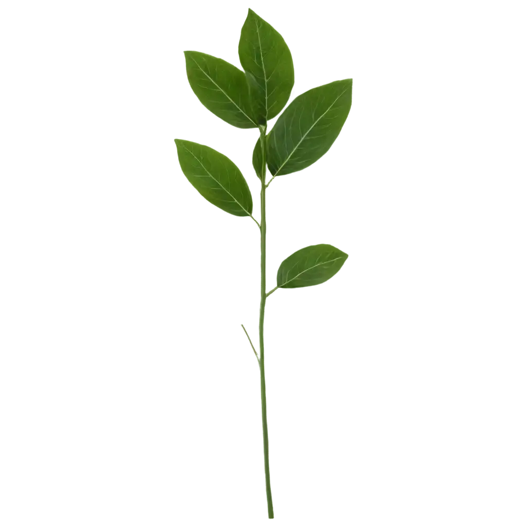 Exquisite-PNG-Image-of-a-Green-Plant-with-3-Leaves-and-Medium-Stem-in-Royal-Style