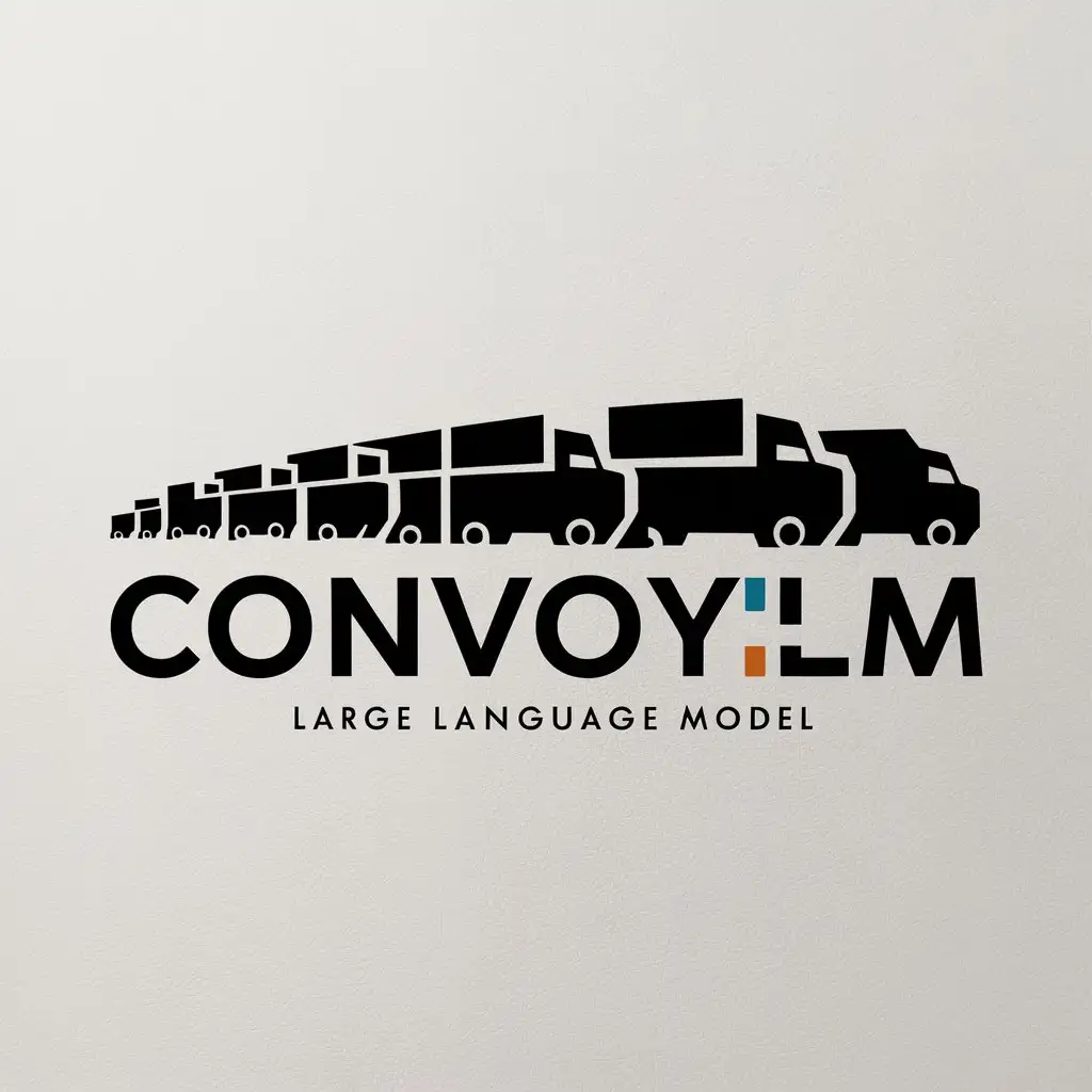 LOGO Design for ConvoyLLM Convoy Symbol with Large Language Model and Internet Industry Theme