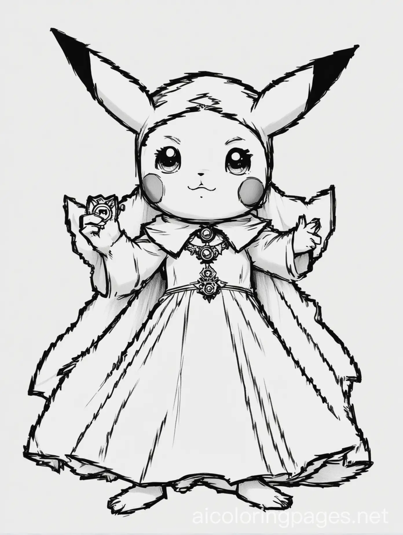 Cute-Pikachu-in-Dracula-Costume-Coloring-Page-for-Kids