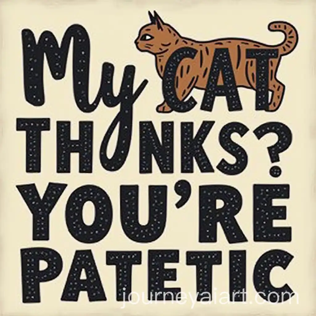Stylish-Typography-with-Quote-My-Cat-Thinks-Youre-Pathetic