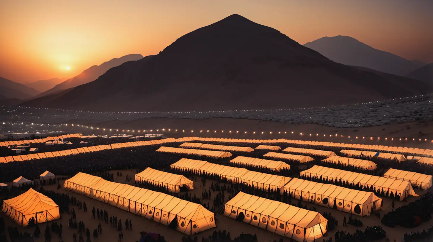 Silhouette of Hebrew Israelites Campsite at Sunset