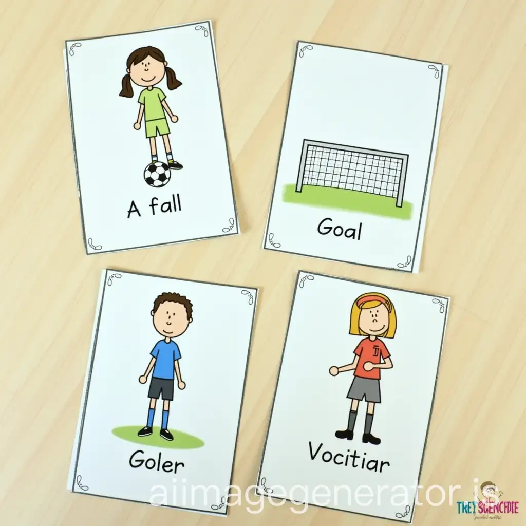 Football-Elements-Illustrated-with-Cards-Ball-Goal-Player-Referee