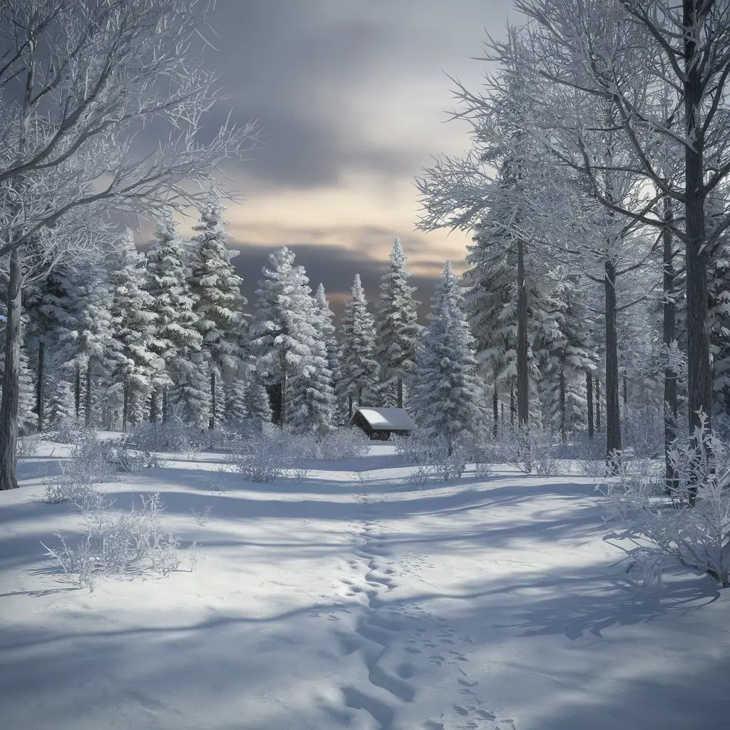 Winter-Nature-Scene-with-3D-Special-Effects