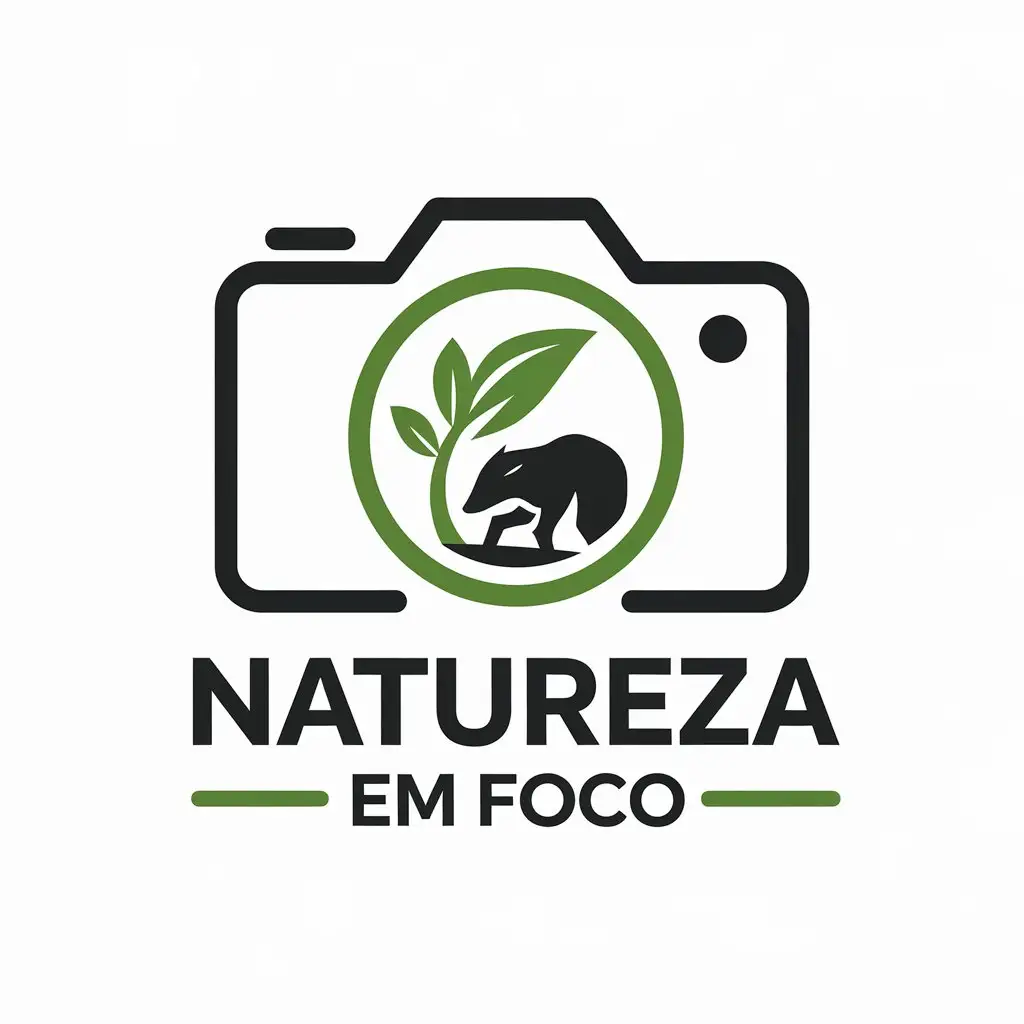 LOGO Design for Natureza em Foco Animals and Plants Theme with Clear Background