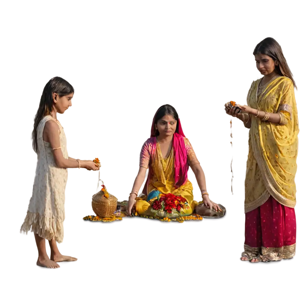 Chhath-Pooja-PNG-Image-Celebrating-Tradition-with-Clarity-and-Detail