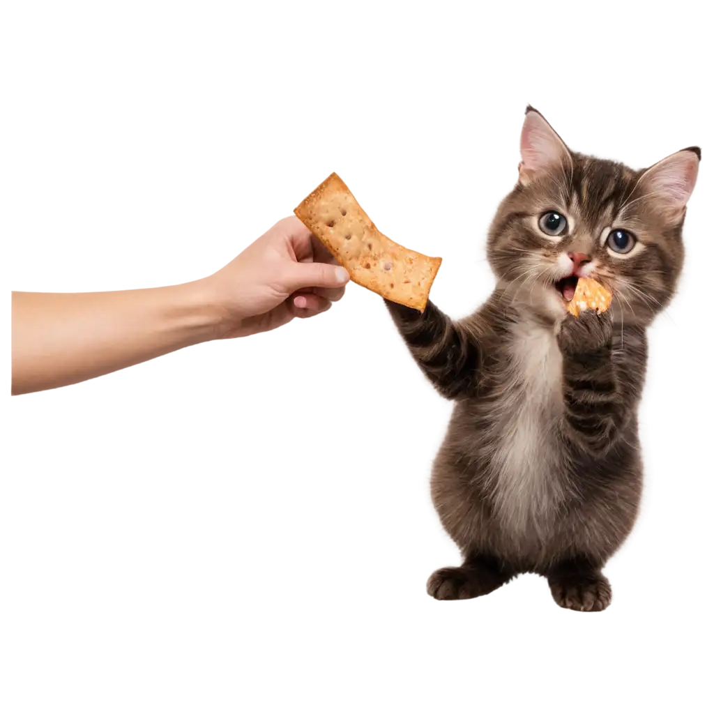 Adorable-Cat-Holding-a-Cracker-PNG-Image-for-HighQuality-Digital-Use