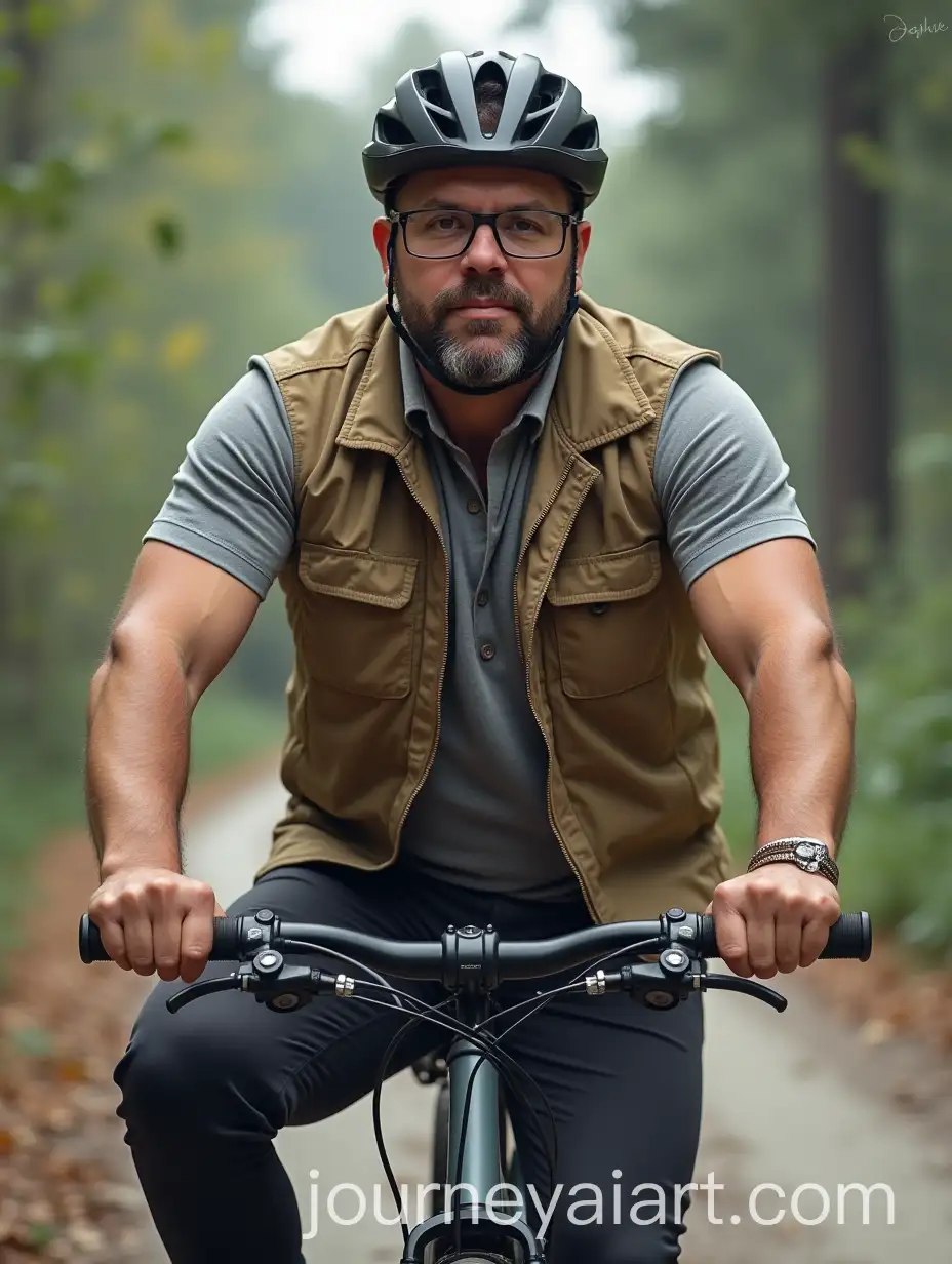 Adult-Man-Sitting-on-Bike-in-Realistic-Style