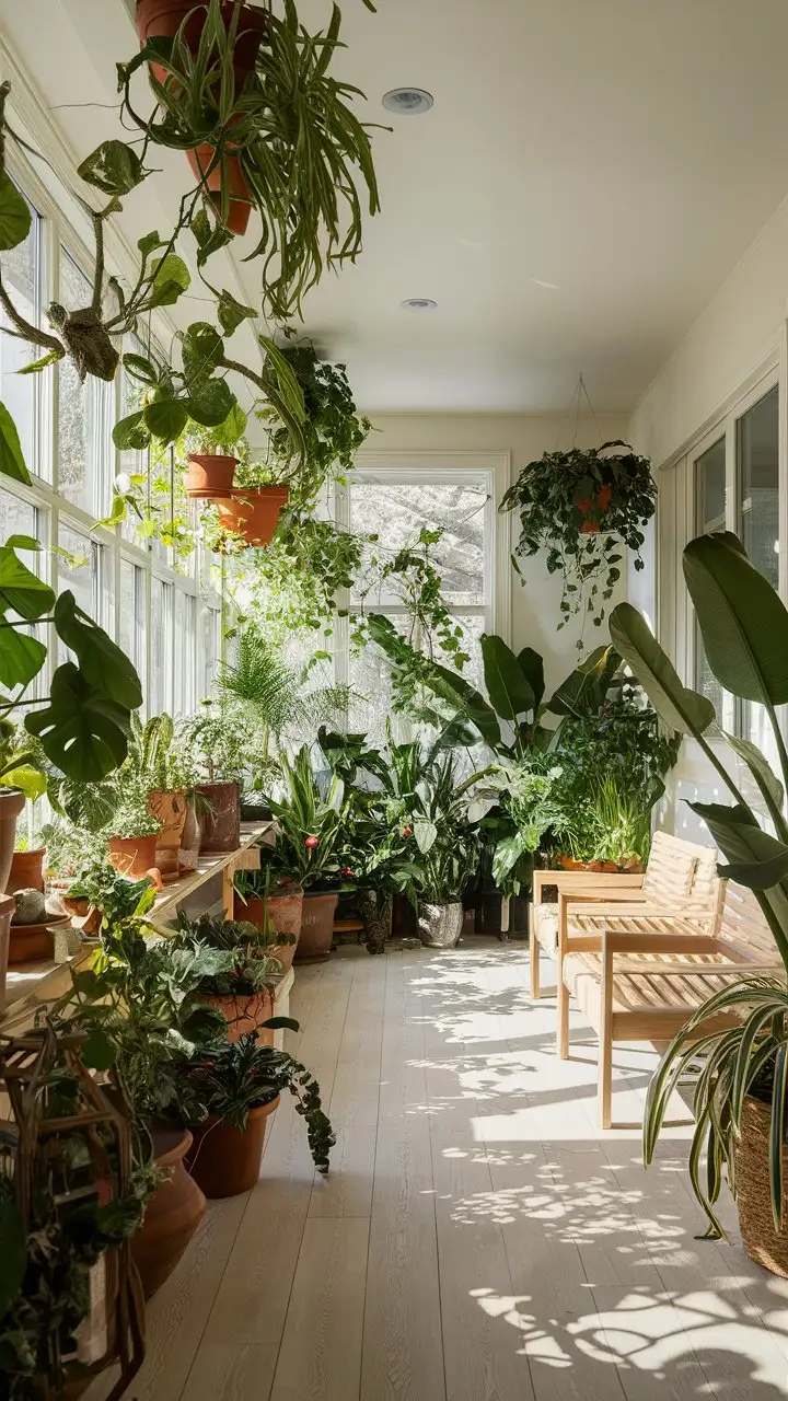 Bright-Sunroom-with-Lush-Greenery-and-Minimalist-Interior-Design