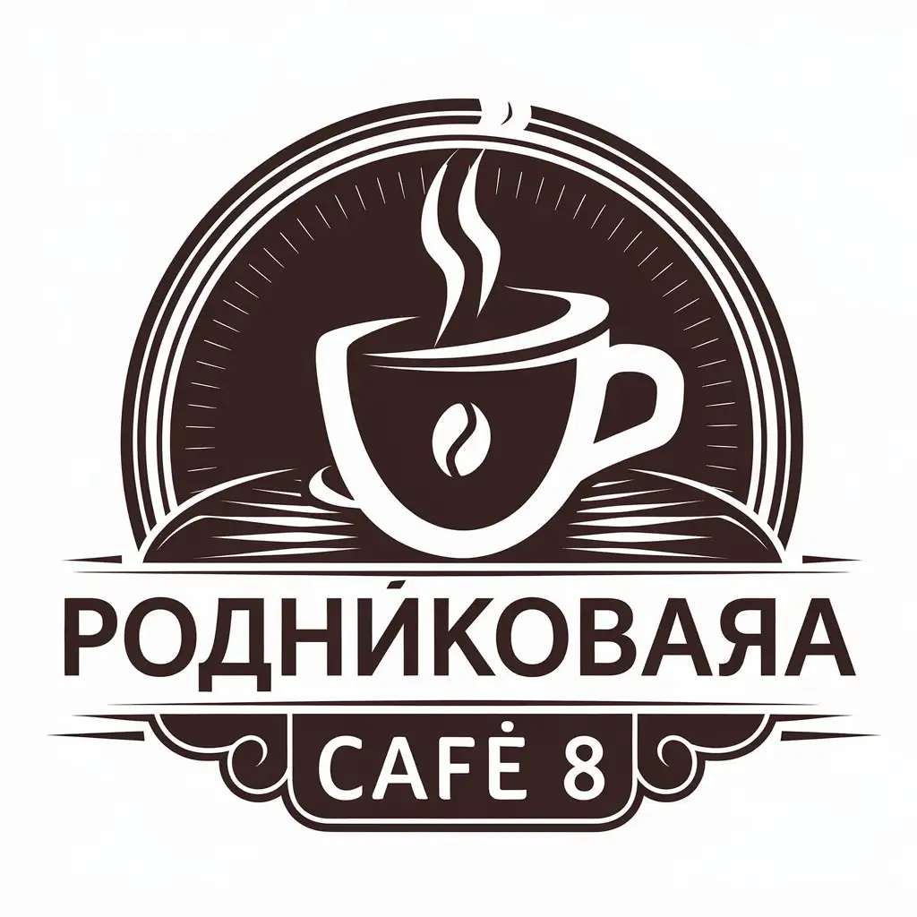 LOGO-Design-for-Rodnikovaya-Cafe-8-Freshwater-Wave-Kexs-Symbol-in-Restaurant-Industry