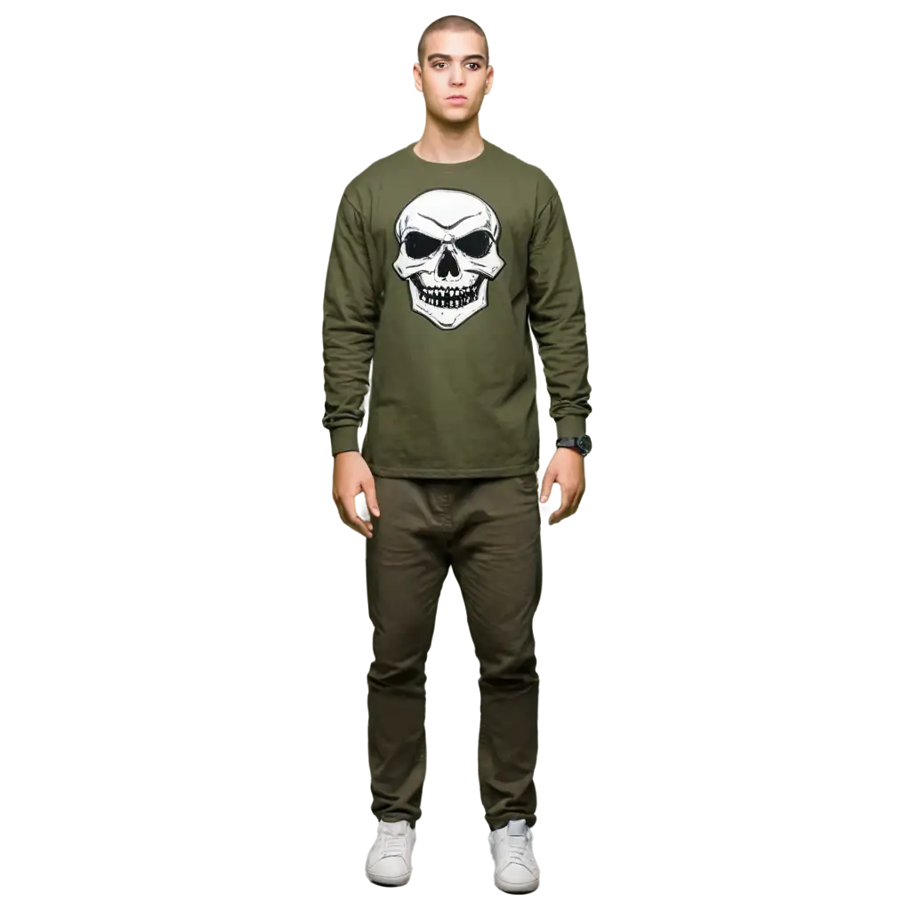 Indonesian-Guy-PNG-Image-with-Skull-Shirt-and-Army-Pants-HighQuality-Transparent-Background