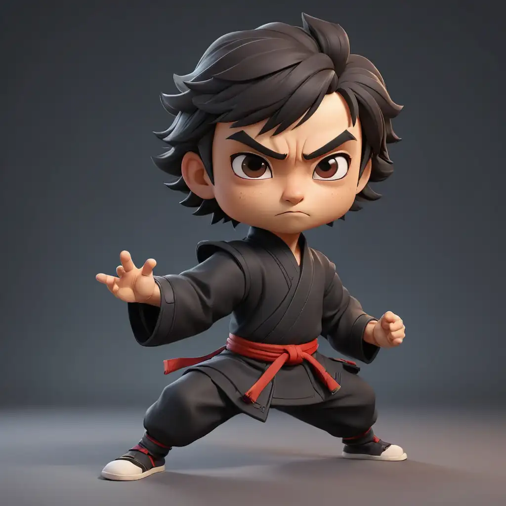 Modern-Kung-Fu-Master-in-Dynamic-Fighting-Poses