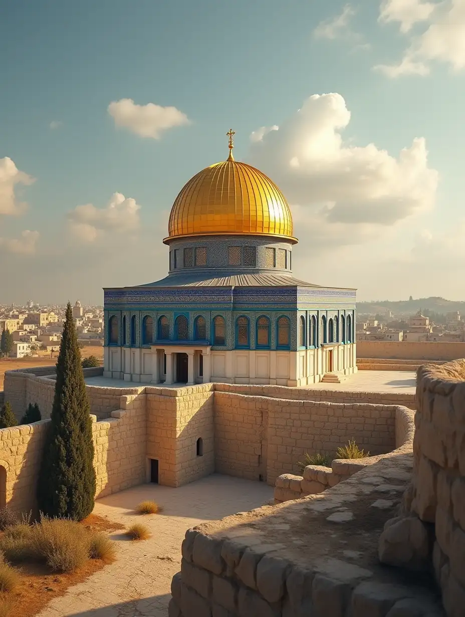 Golden-Diamond-Crown-atop-a-Historic-Church-in-Israel