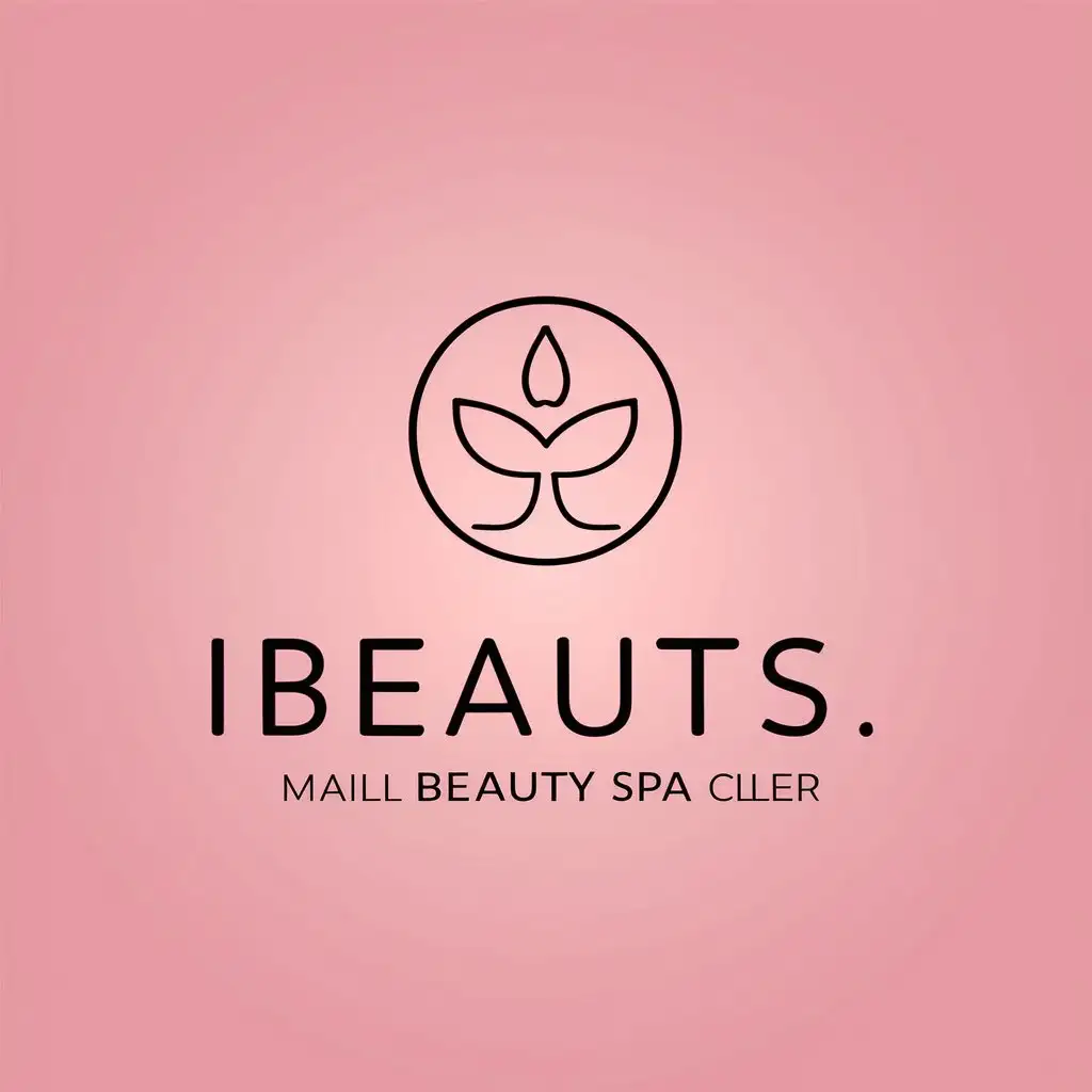 a vector logo design,with the text "iBEAUTYS", main symbol:mall,Minimalistic,be used in Beauty Spa industry,clear background