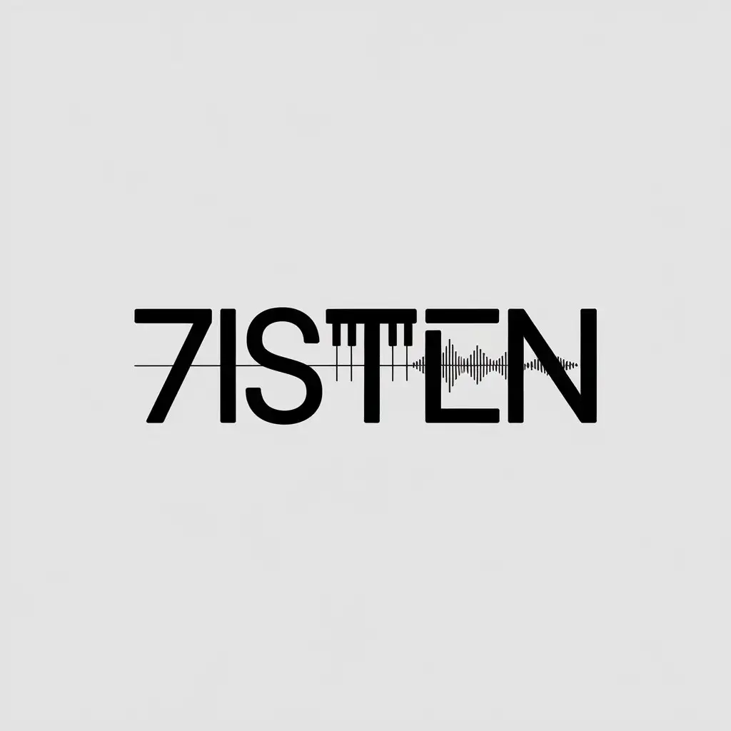 LOGO Design for 7LisTen Digital Music Fusion with Seamless 7L Lettering and Abstract T Shape