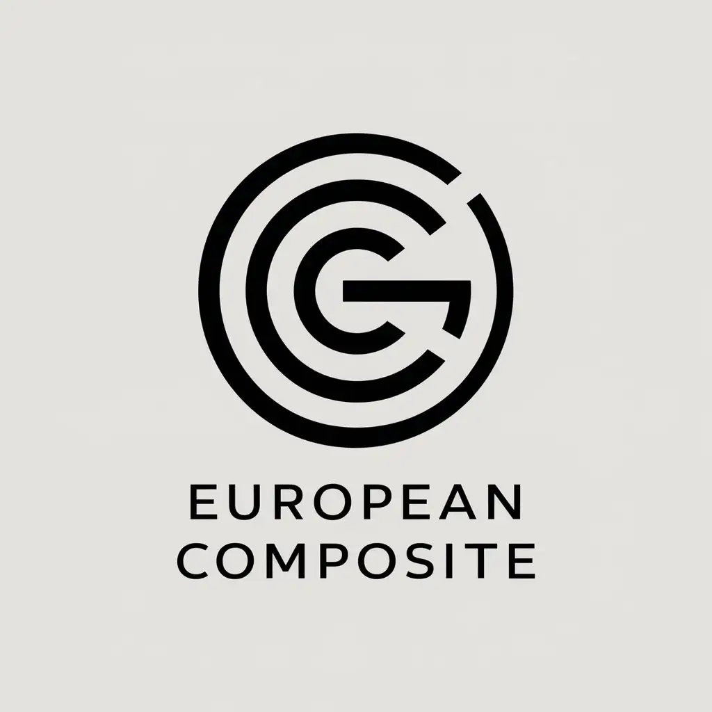 a vector logo design,with the text "European Composite", main symbol:European Composite,Moderate,be used in Construction industry,clear background