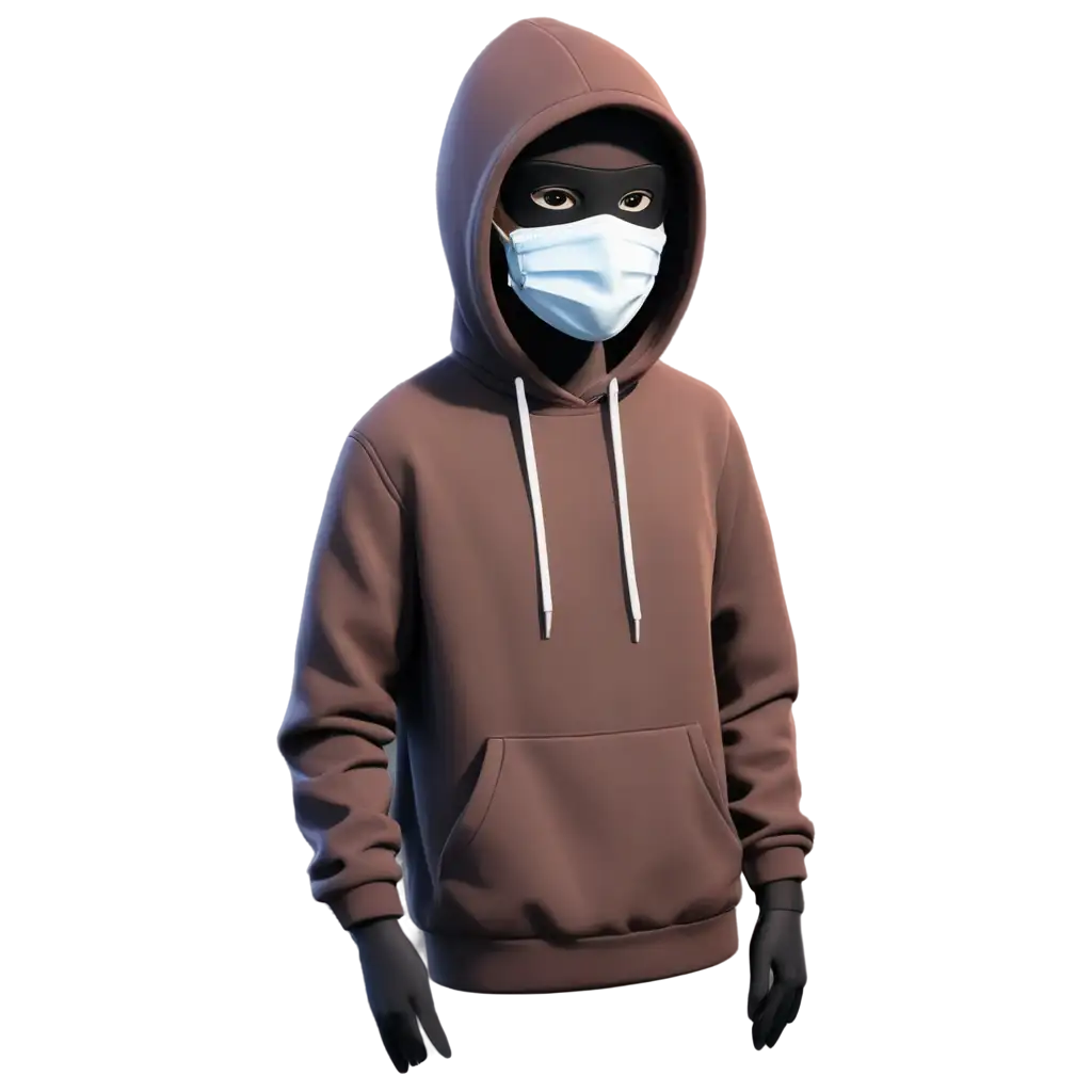 Cartoon-Character-in-Hoodie-and-Mask-HighQuality-PNG-for-Creative-Projects