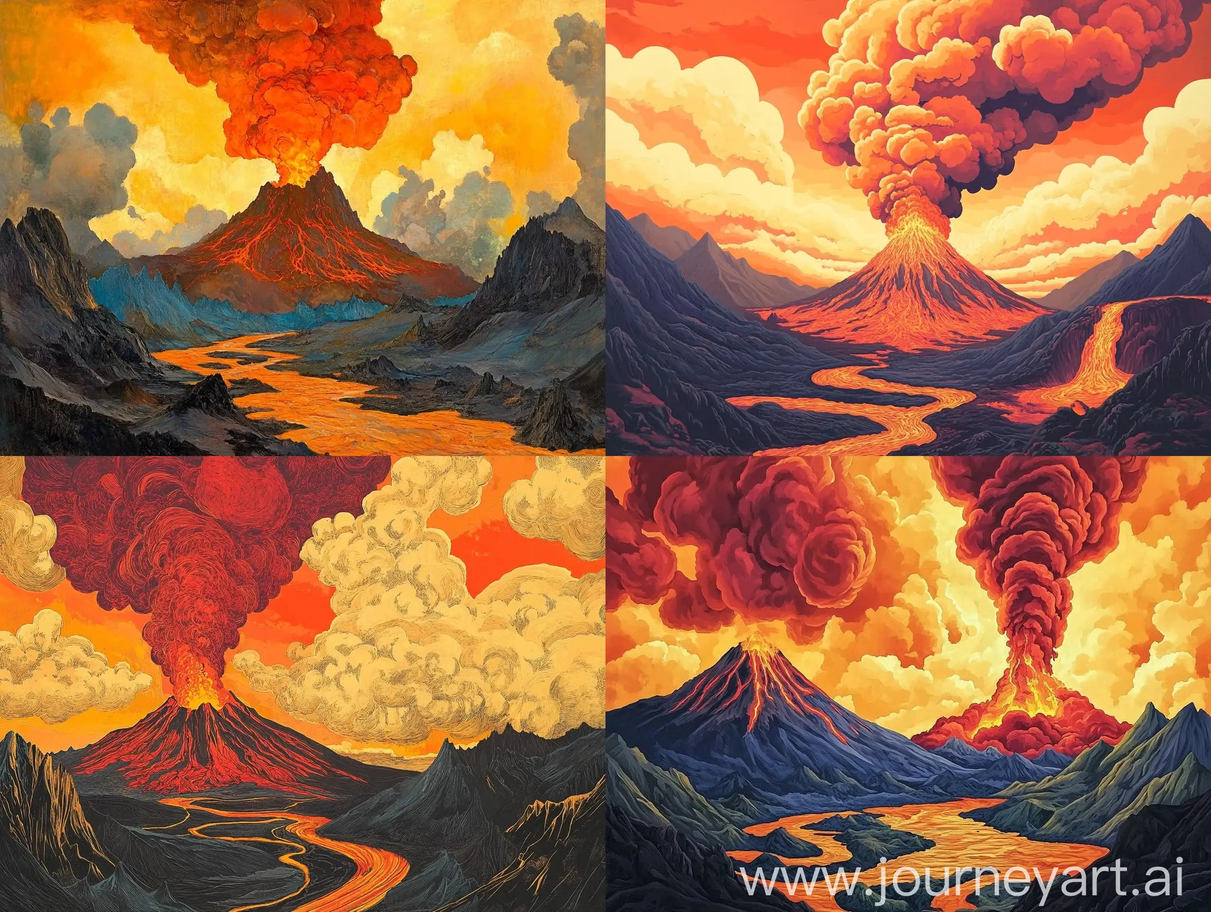 Dramatic-Eruption-of-a-Fiery-Volcano-Landscape