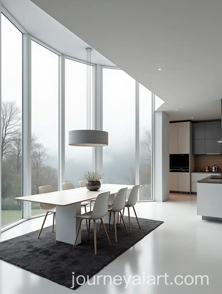 Modern-Curved-Dining-Room-with-Scenic-Forest-Cliff-View