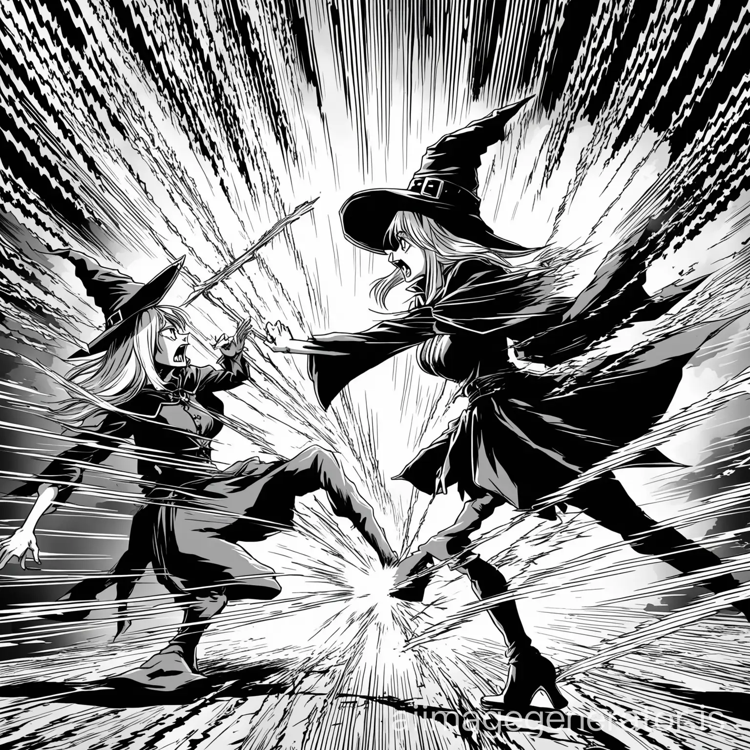 Epic-Battle-Between-Two-Witches-in-Manga-Style-with-Dynamic-Perspective