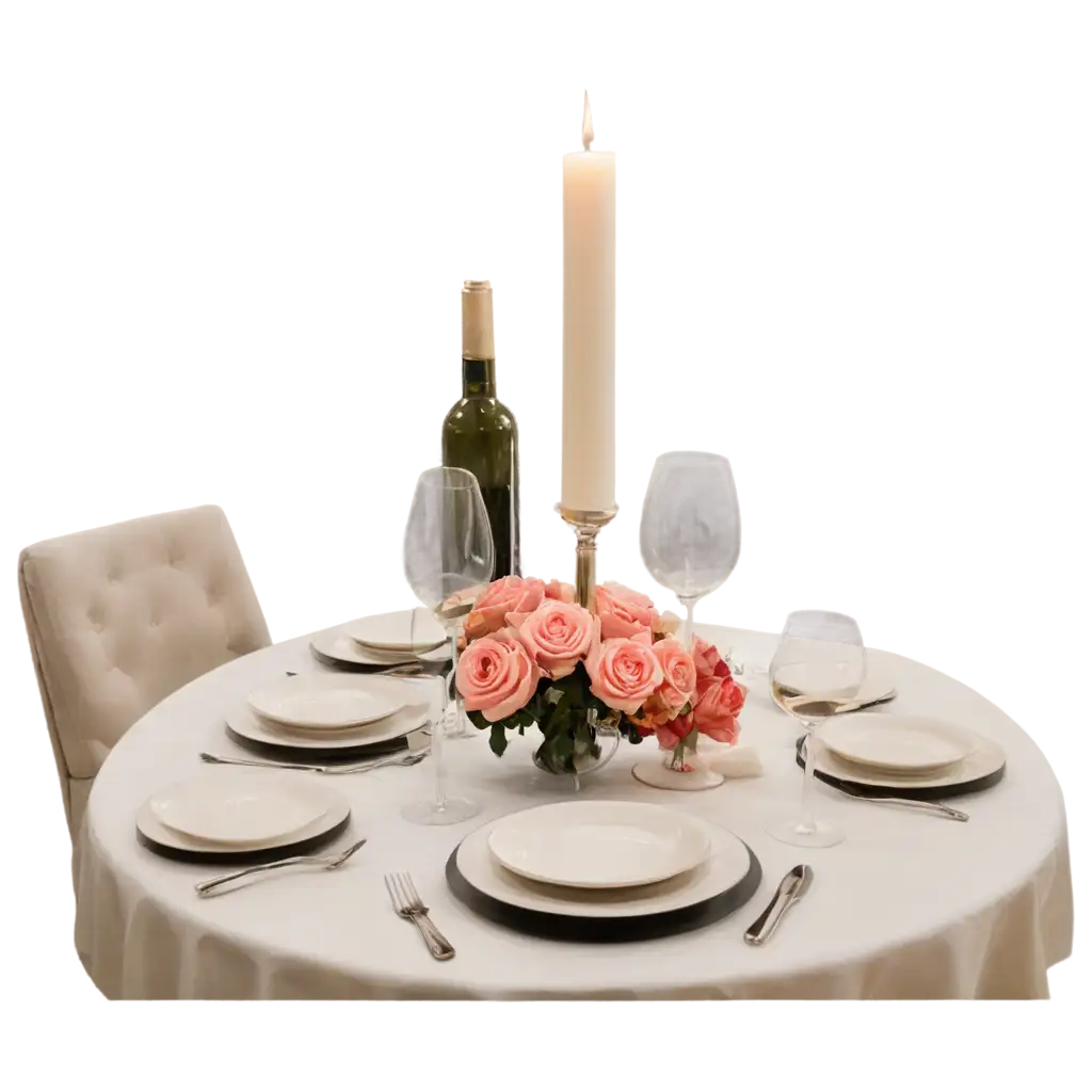 Candle-Light-Dinner-Table-with-Wine-Glasses-Tall-White-Candles-Roses-and-Dining-Table-PNG-Perfect-for-Romantic-Settings