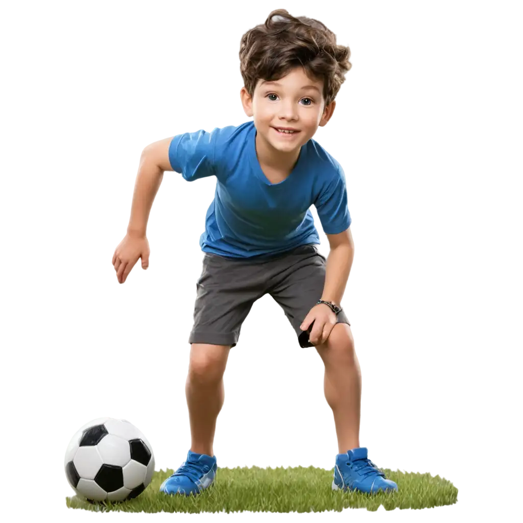 Dynamic-PNG-Image-of-a-Boy-Playing-Football-on-the-Ground