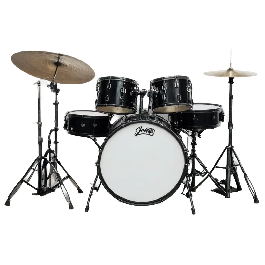 HighQuality-PNG-Image-of-an-Old-Black-Drum-Kit