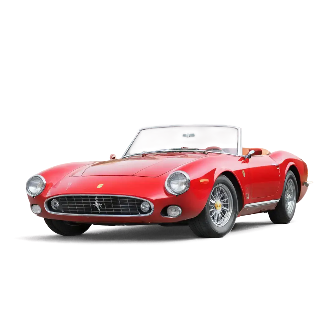 ferrari 250 gt spyder classic red from the front view