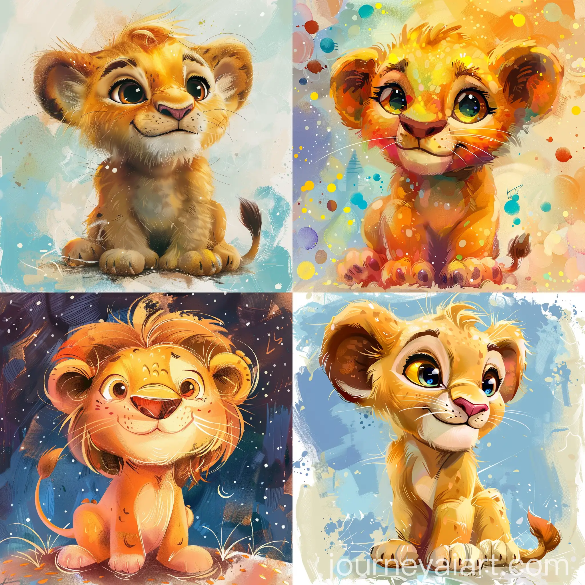 Cute-Baby-Lion-Cartoon-Illustration-in-Vivid-Colors