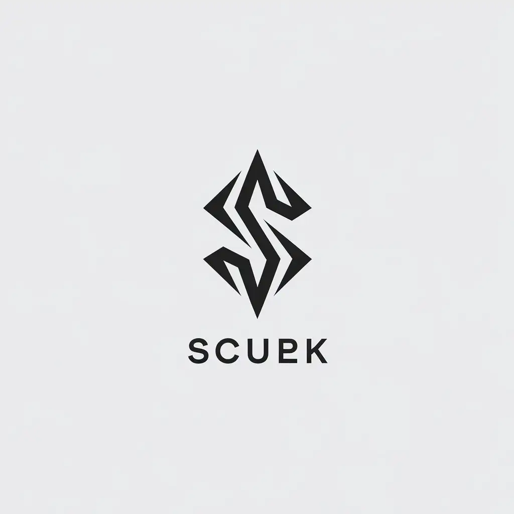 LOGO Design for Schurkee Minimalistic S Symbol with Clear Background