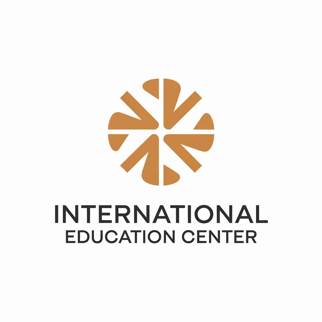 a vector logo design,with the text "International Education Center", main symbol:IEC's flat wind, color one to three kinds,Minimalistic,be used in Education industry,clear background