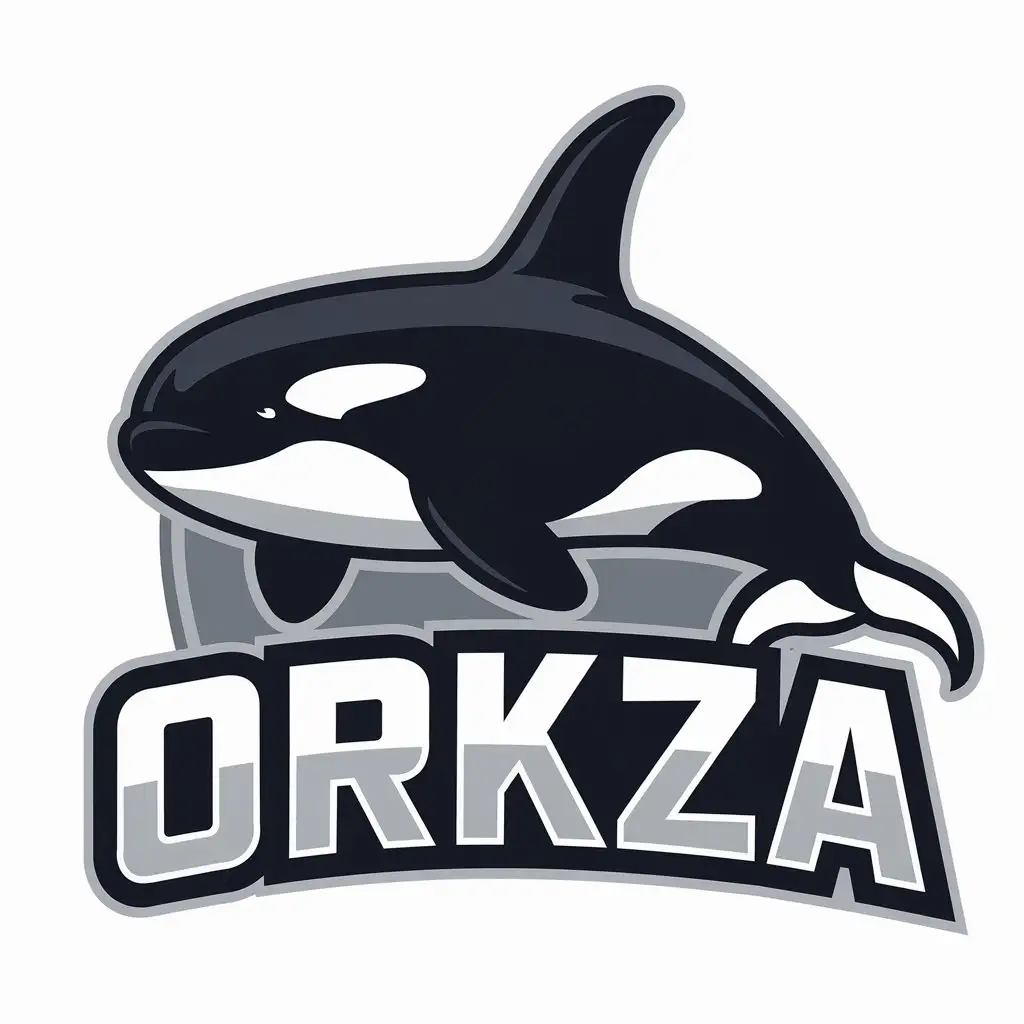 LOGO Design for Orkza Orca Symbol with Modern Tech Aesthetics