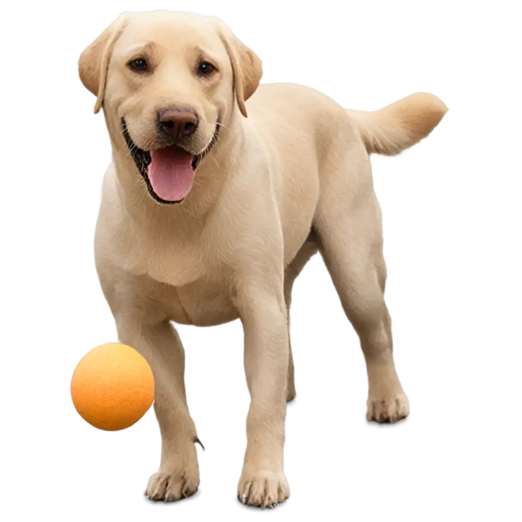 HighQuality-Labrador-Dog-Playing-Ball-PNG-Image