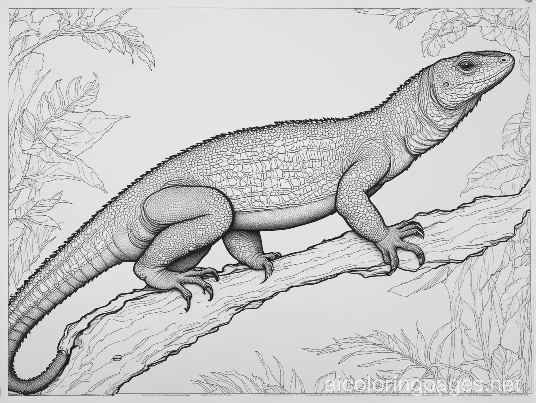 Monitor-Lizard-and-Macaques-Coloring-Worksheet-for-Kids